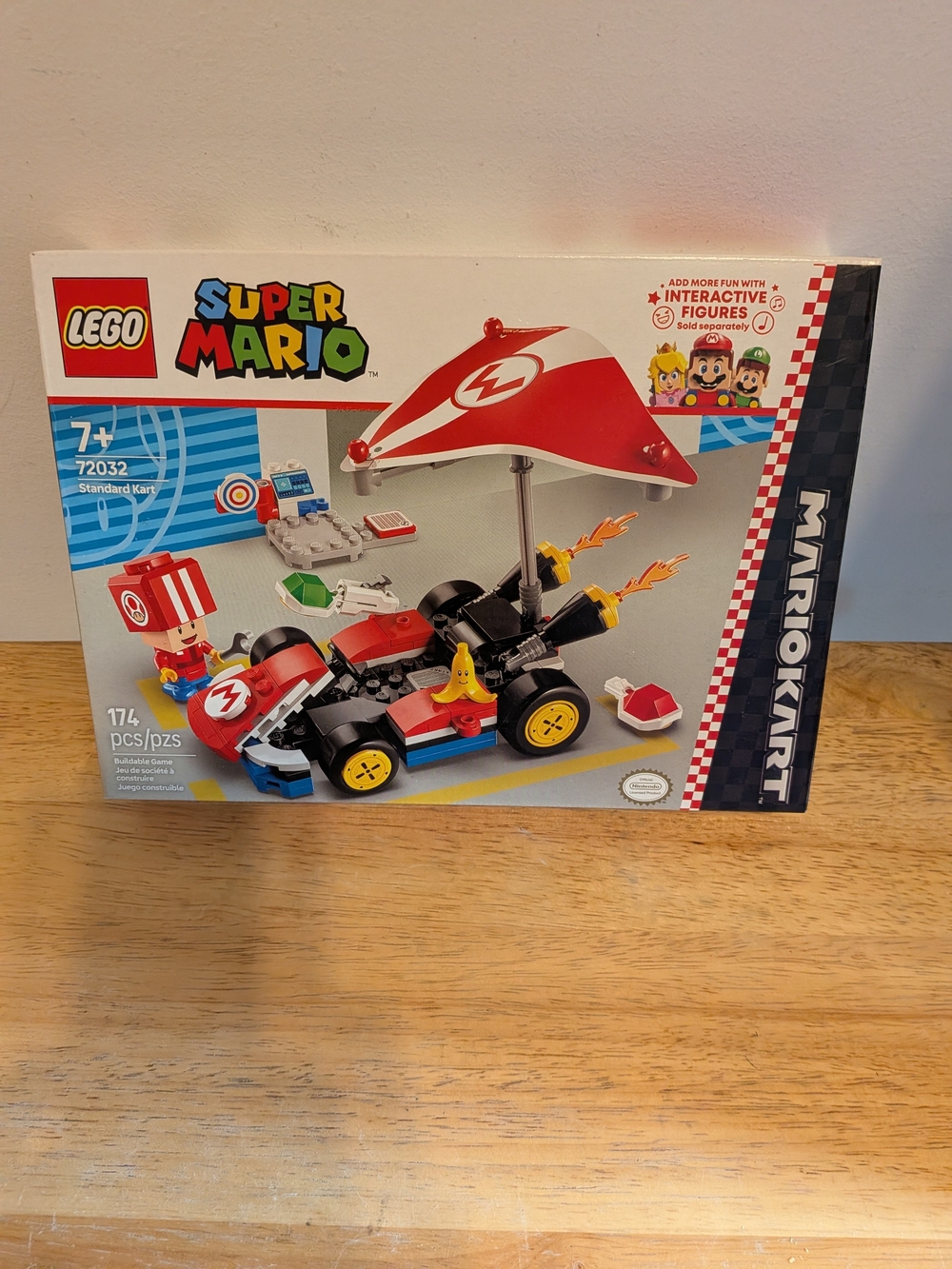 LEGO Super Mario Red & Black Mario Kart with Yellow Wheels